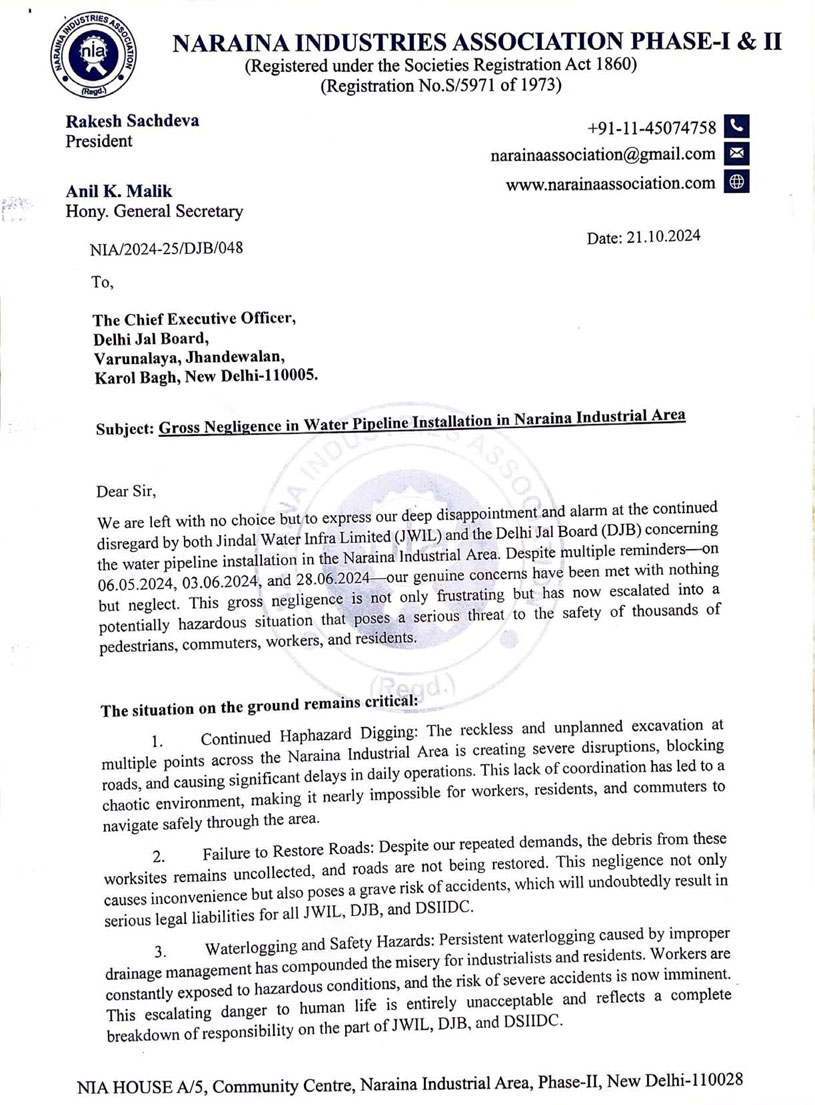 CEO-DJB-Water pipeline issues-21.10.2024