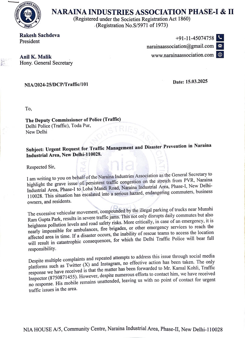 DCP-Traffic-Parking issues-15.03.2025