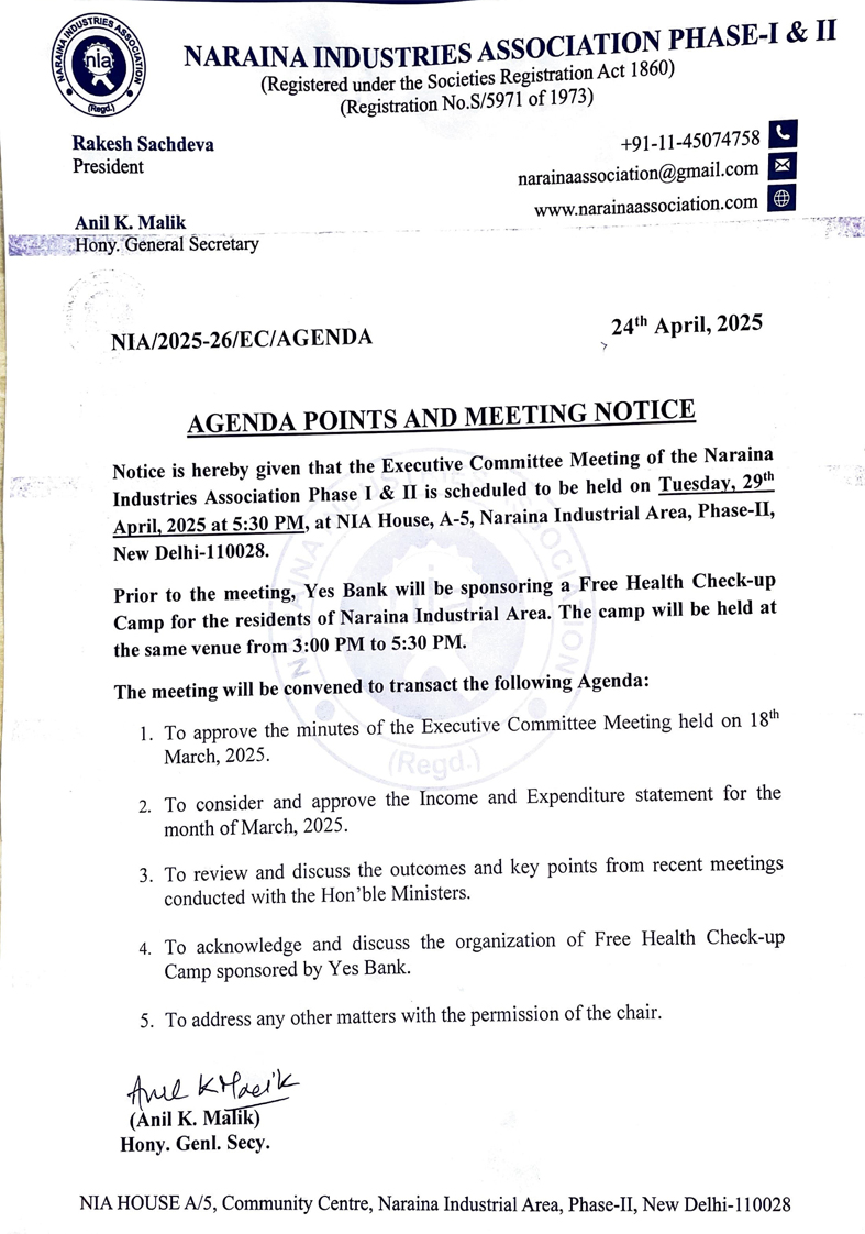 Agenda Points & Meeting Notice-29.04.2025