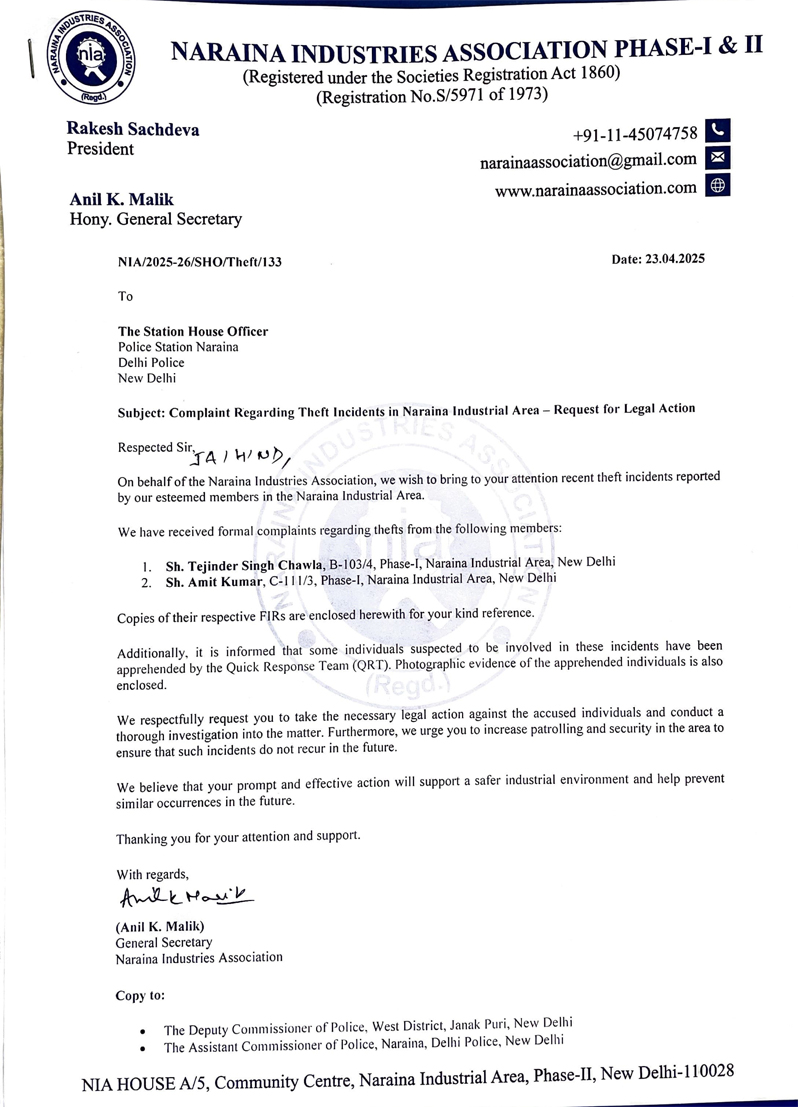 SHO-Theft Incidents-23.04.2025