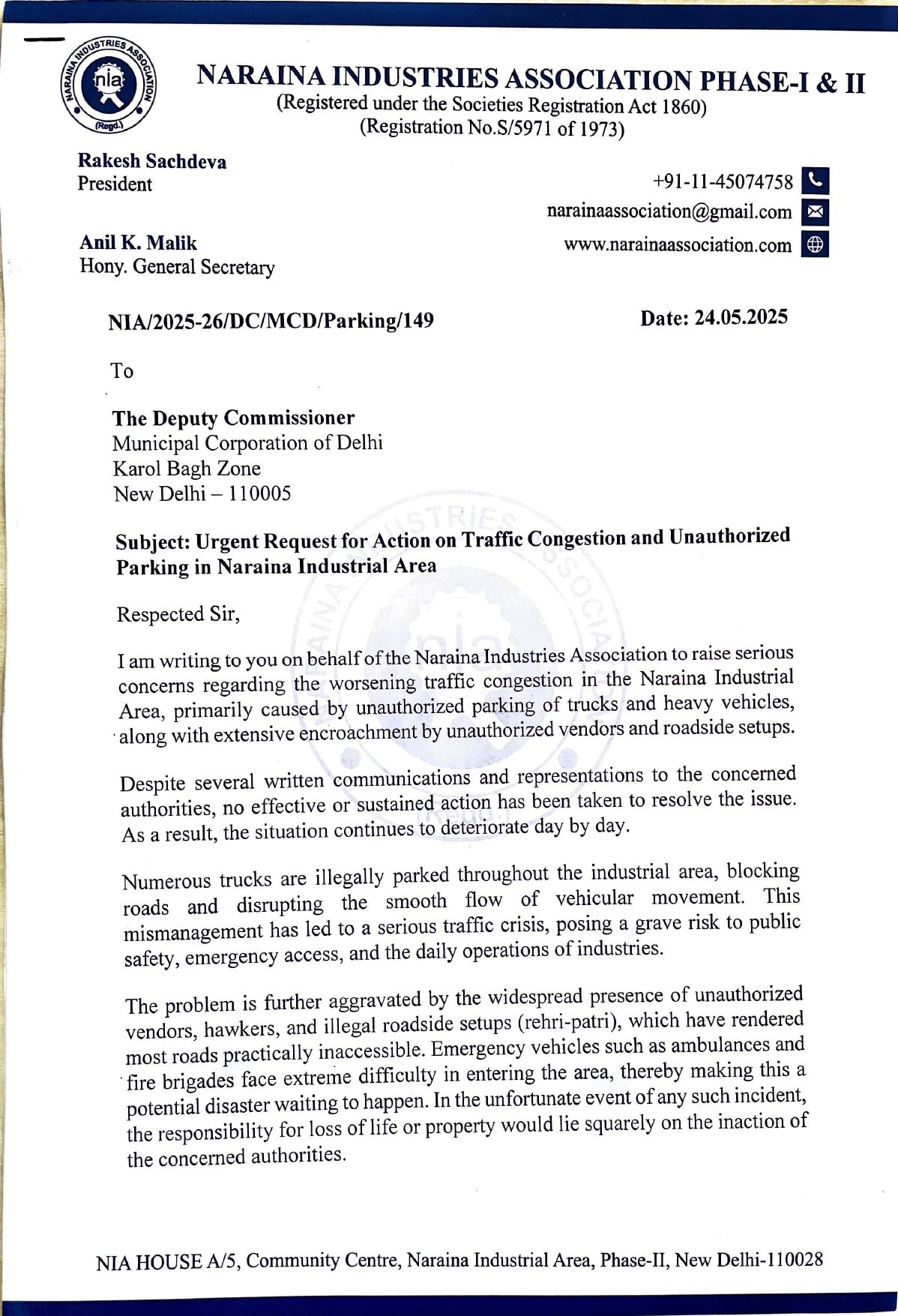 DC-MCD-Parking Issues-24.05.2025