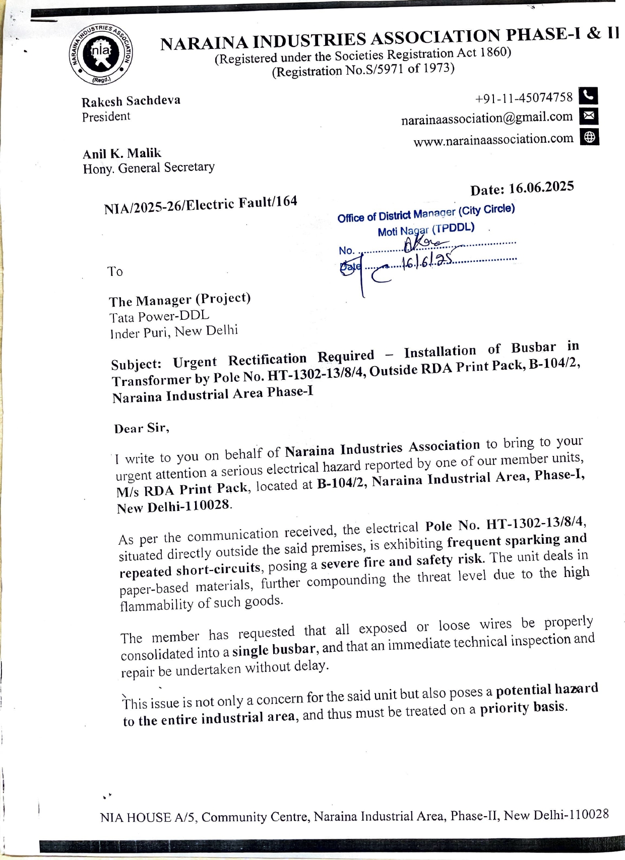 TPDDL-Electric Fault-16.06.2025