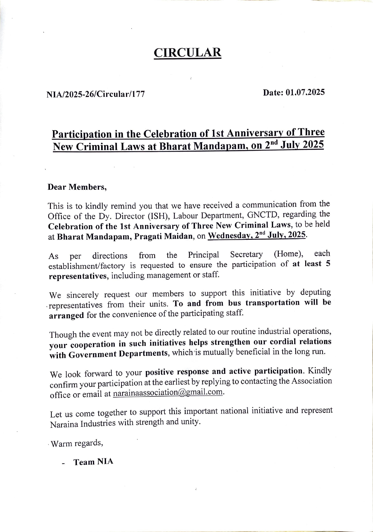 CICRULAR-Celebration of New Criminal Laws-02.07.2025