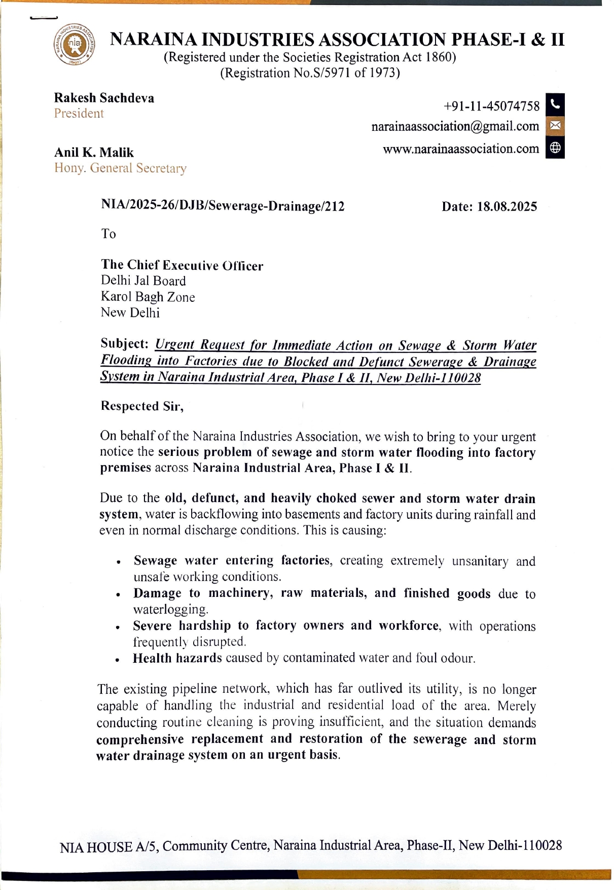 CEO-DJB-Sewerage & Drainage-18.08.2025