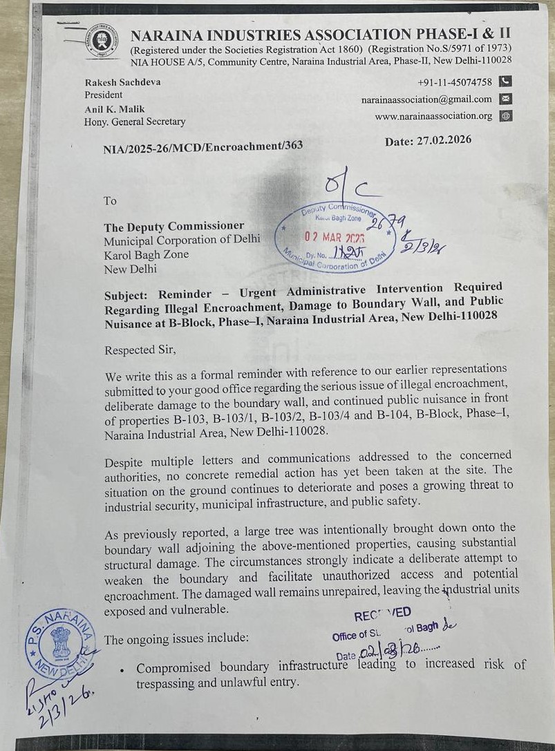 DC-MCD-Illegal Encroachment by Damage Boundary Wall-27.02.2026